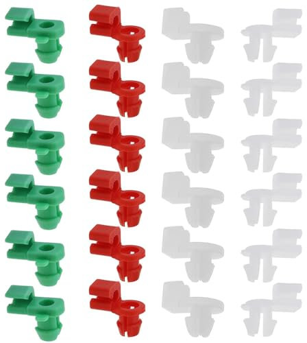 24 PCS Car Left Right Driver Door Lock Rod Clips Plastic Tailgate Handle Rod Clip Universal Fastener Retainer Clip Moulding Fasteners for Most Car 2-3.5mm Hole
