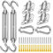 Zuasdvnk Kit de fixation pour store banne - Kit de matériel de fixation pour auvent triangulaire, tendeur haute performance, crochets en acier inoxydable, accessoires de fixation pour piscine, jardin