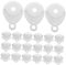 HOMSFOU 100pcs Screw Emergency Light Holder Bulb Sockets Screw in Bulb Holders Screw in Emergency Bulb Adapter Bulb Adapters Bulb Holder for Emergency Bulb Adapter Holders Plastic White