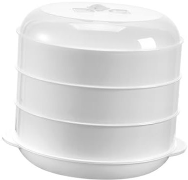 Zerodeko Vaporera de Microondas con Tapa para Cocinar Alimentos al Vapor Herramienta de Cocina para Dim Sum y Dumplings Diseño Científico para Conservar la y