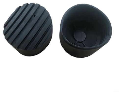 Rutschfeste Gummi-Leiterfüße, rund, Zubehör für Teleskopleitern, 76 mm, 2er-Pack, schwarzer Bodenschutz, Sicherheitsgriff