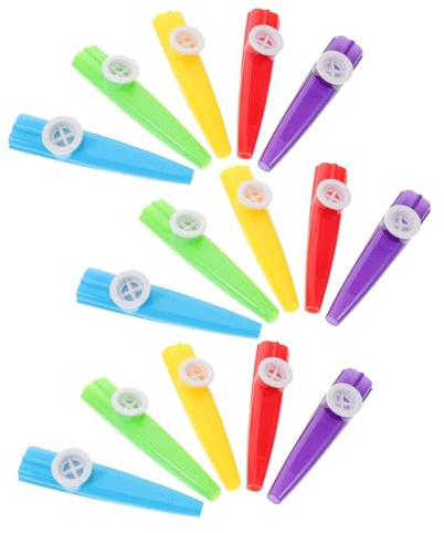 Gatuida 15stücke Kazoo Instrument in Großen Mengen Leichtes und Sicheres Kazoo für Partys Musikinstrumente aus Kunststoff für Junge Mädchen Tragbar und Wiederverwendbar