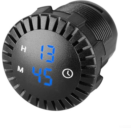 12V 24V Digitale wasserdichte Uhr für Motorräder mit Touchscreen-Funktion (Blau)