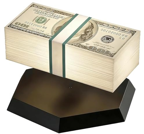 Kryilut Schwebe-Geldlampe, Floating Money Lamp, Schwebende Geldleuchte, Magnetisch Schwebende Dollar-Lampe mit 3-farbigem Ambient-Modus – 360° rotierendes Anti-Schwerkraft-Gadget