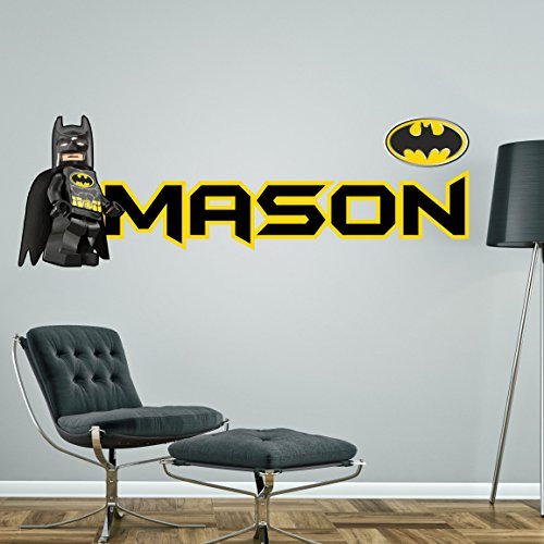 Lego Batman Wandtattoo Personalisierte Farbe Boy Kinderzimmer Aufkleber Art 3 Größen Small - 72cm Wide