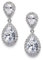 SWEETV Zirkonia Kristall Braut Ohrringe Ohrhänger - Edelstein Schmuck, Geburtstag/ Valentinstag/ Jahrestag Geschenk für Frauen, Transparent