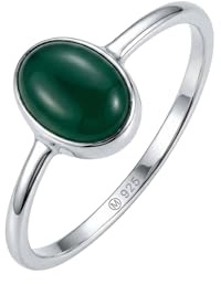mantraroma 925 Sterling Silber Edelstein Ring Damen - Naturstein handgefertigter Edelsteinschmuck