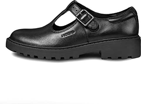 Geox J Casey Girl E, Bailarinas Niñas, Negro (Matte Black), 35 EU