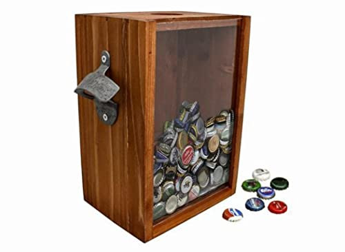 Vin Bouquet FIC 389 Caps collector. Wood box for caps collectiong. Steel opener included