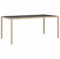 vidaXL Table de Jardin Table de Salle à Manger de Patio Table à Dîner d'Extérieur Terrasse Beige 190x90x75 cm Verre Trempé et Résine Tressée