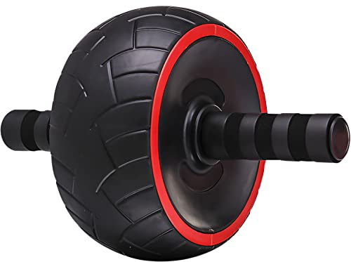 Retoo Bauchroller,Ab Wheel Bauchtrainer Roller, Bauchmuskeltrainer für Männer und Frauen für Zuhause, Fitness Krafttraining, Bauch Roller Training, Krafttraining im Fitnessstudio, Schwarz