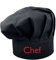 Pet-Jos Sombrero de chef Sombrero de cocinero Logo Bordado Sombrero de nombre Negro Ajustable Algodón Cierre de velcro Cocina Cocina Casa Hotel Restaurante Uso, Negro, Talla única