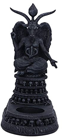 Nemesis Now Baphomet's Devotion Teelichthalter, Schwarz, 17 cm