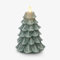 Luminara Flammenlose LED-Kerze, Weihnachtsbaum, Grün, 11,9 x 16,5 cm, bewegliche Flamme, batteriebetrieben, Timer, Urlaubsdekoration, glitzernder Schnee