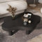 MUUNS Wolke Couchtisch, unregelmäßige Massivholz Wolke Form Couchtisch Dekor mit 3 Beinen, niedliche Moderne Runde Ecke verdicken End Tabelle für Wohnzimmer Schlafzimmer Möbel,Schwarz,47×31×16“