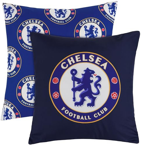 Chelsea F.C. Square Cushion Covers, 39 x 39cm Bed, Sofa Cushion Cover Pack of 2 Gifts