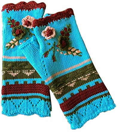 Fingerlose Strickt Handschuhe Handschuhe Strickhandschuhe Strickhandschuhe Winter Warm Frauen fingerlosen Kawaii Länge Weiche warme