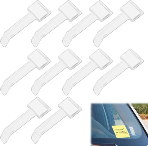 NHPY 10 Pièces Support Carte handicapé Pare Brise,Disque stationnement,Porte Document Voiture,Clip de Ticket de Pare-Brise, Clip de Ticket de Parking, Support pour Carte de Stationnment