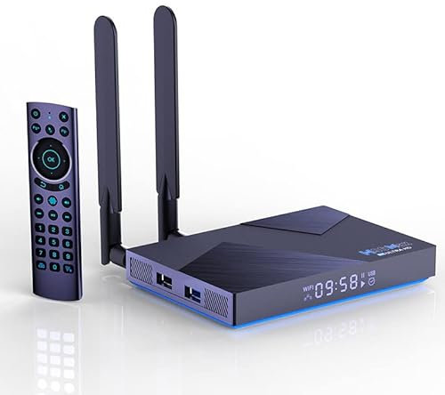 CHROX H96 MAX V58 TV Box Android 12.0, 8GB RAM 64GB ROM RK3588 BT5.0 Smart TV Box USB 2.0 Ultra HD 8K HLG Mode HDR10+ Dual Band Wifi 2.4/5.8Ghz Set Top Box,4GB+32GB