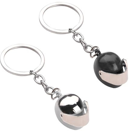 2 Pièces Porte-Clés de Casque de Moto, Porte Clé Moto, Mini Helmet Keyring, Porte Clé Casque Moto Idéal pour Motards Et Fans de Moto, Accessoire Robuste et Durable