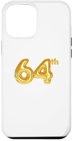 iPhone 12 Pro Max 64-Year-Old Birthday Number Sixty Four Balloon 64th Bday Case