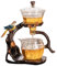 TEAPOT MAGNÉTIQUE, ensemble de thé semi-automatique, théière magnétique en verre en verre en verre haut en verre avec infuseur, 300 ml + 460 ml de théière magique, 7.8x4.9x10.4 Ensemble de thé de kun