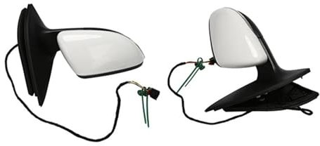Komplette Außenspiegel für Autos Für Golf MK6 2009–2012 Mit Elektrischer Einstellung Heizung Seitentür Rückspiegel Montage Rechts 6 Drähte Kompletter Außenspiegel(Farbe:1 links und 1 rechts)