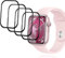 Baker 4 Stück Panzerglas für Apple Watch Serien 1/2/3 42mm Schutzfolie, Flexibel TPU Displayschutz für Apple Watch 1, 2 und 3 Displayschutzfolie, Panzerfolie