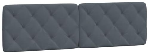 QJBSAVVA Bettrückwände Headboard for Bed Bettkopfteil Bett Rückenlehne - Kopfteil-Kissen Dunkelgrau 180 cm Samt für Schlafzimmer Dekoration Schlafsäle Bett