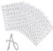 Dokeno 640 Stücke 8 Blätter Glitzer Buchstaben Aufkleber Alphabet Nummer Aufkleber Selbstklebende Vinyl Buchstaben Aufkleber Tür Wand Holz Schild Adressnummer (Silber)