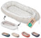 ULLENBOOM Babynest - 100% OEKO-TEX Materialien & Made in EU, Leo - Babynestchen Neugeborene aus kuscheliger Baumwolle, Ideal als Reisebett & Kuschelnest geeignet