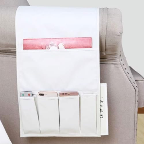 Serenitison Organizer per Poltrona da Divano,Borsa per Divano da Appendere,Tasca Porta Telecomandi,Borsa Portaoggetti per Tavolo e Comodino,per Chiavi,Telecomando,Riviste,97 * 32.5cm