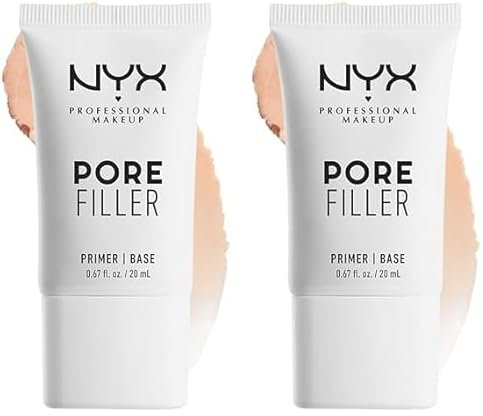 NYX Professional Makeup Pore Filler, Primer und Makeup Basis, Porenverfeinernd und glättend, Vegane Formel, Leichte Silikon-Mischung, 20 ml (Packung mit 2)