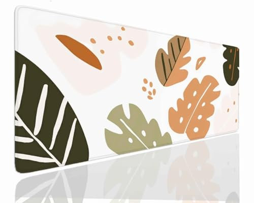 Tapis de Souris XXL 1600x800x4mm Grand Tapis de Bureau Tapis de Souris Gamer Tapis Bureau Gaming Antidérapant Résistant à l'eau, Tapis Souris XXL Mouse Pad Mat Modern sous-Mainm, Clavier Souris J-644