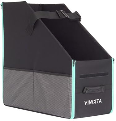 Vincita Keeper Box 2.0 for Folding Bicycle - Folding Bike Storage Solution - Suitable For Bike - Keep The Bike Vertical In The Car Trunk To Save Space (Black with Green zipper 2.0, For Brompton Bike)