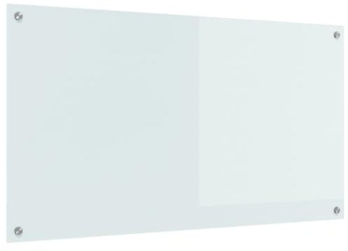 vidaXL Küchenrückwand Weiß 110x60x0,6 cm Hartglas