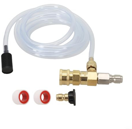 babominimer Pressure Washer Soap Sparger Kit, Injector Kit for High Pressure Washer,with 4000 PSI Adjustable Soap Dispenser,Siphon Hose, 3/8 Inch Quick Connect
