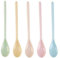 KAIYAYA 5 Stück Farbe Plastik Löffel,Set Eierlöffel Frühstückslöffel 18.5 cm,Plastiklöffel Lange Kunststoff Bunt,Kunststofflöffel Melamin Eislöffel,Marmeladenlöffel für Getränke Eier Eis Joghurt