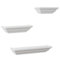 WOLTU Wandregal 3er Wandboard Bücherregal Holz Board Regal freischwebend Schweberegal Barock Weiss RG9295ws