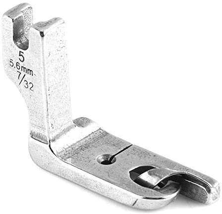 High Shank Rolled Hem Foot, Rolled Hem Presser Foot, Akozon Universal Industrial Single-needle Fat Bed Sewing Machine Rolled Hem Presser Foot (5.6MM)