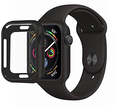 AVANA Custodia per Apple Watch 4/5 / 6 / SE 40mm Cover TPU Case nera
