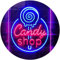 ADVPRO Candy Shop Sweet Kid Room Dual Color LED Barlicht Neonlicht Lichtwerbung Neon Sign Blau & Rot 300 x 400mm st6s34-i3219-br