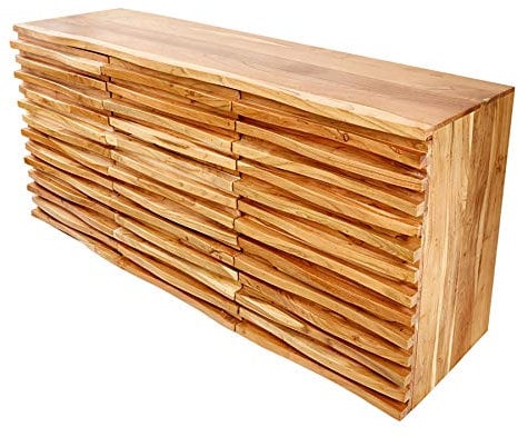 invicta INTERIOR Massives Sideboard Relief 160cm Akazie mit aufwändiger Front Kommode Anrichte Akazienholz