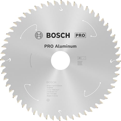 Bosch Professional Lama per sega circolare Standard for Aluminium (alluminio, 190 x 30 x 2 mm, 56 denti, accessorio per sega circolare a batteria)
