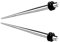 KJM FASHION 2 Stk Chirurgenstahl 2,5 mm 10g Taper schwarzen O-Ringen Earplugs Dehnungsstab Ohr Taper Lang Flesh Ohrringe Expander Piercing Schmuck 5271