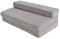 Panana Double Futon Sofa Chair Fold Out Guest Chair Z Bed folding mattress Foam Soft with a Zipped Removeable Cover for Adult and Kids (Light grey)