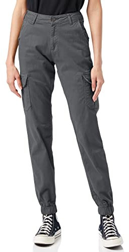 Urban Classics Damen Ladies Hose High Waist Cargo Pants, lightshadow, 27