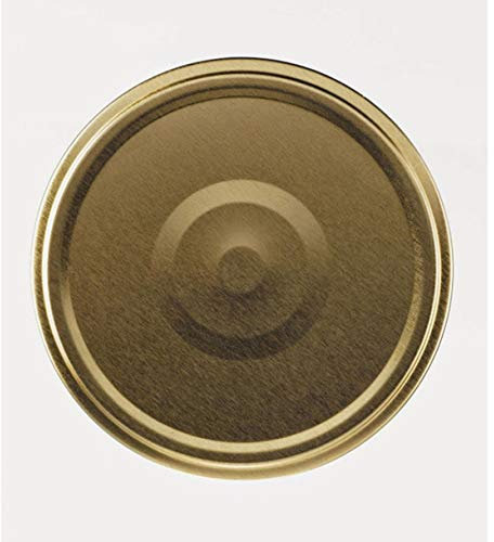 Lot de 40 capsules couvercles bouchons 63 mm dorées Stérilisables avec Flip pour pots et bocaux en verre - IRIOS -