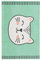Beliani Teppich grün Baumwolle 60 x 90 cm Katzenmotiv Kinderteppich Howrah