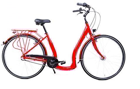 28 Zoll Alu Easy Boarding City Bike Shimano 3 Gang Nexus Nabendynamo rot